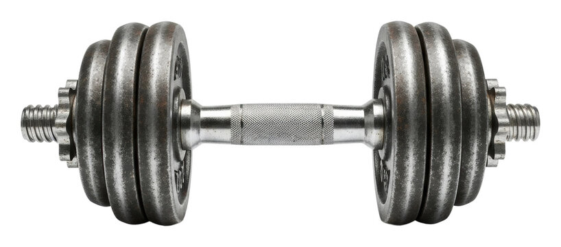 Weightlifting training session gym equipment fitness center strength isolated on transparent background