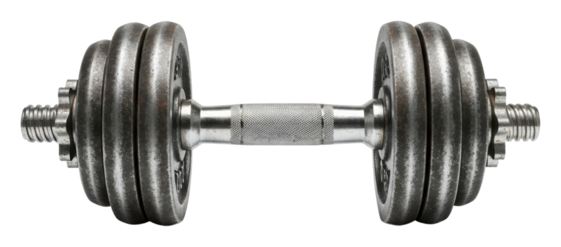 Weightlifting training session gym equipment fitness center strength isolated on transparent background