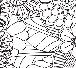 Peaceful Floral Patterns Coloring Book