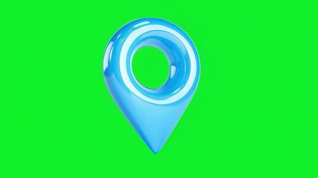 Location Icon: A clean and modern location icon floats against a vibrant green background, perfect for showcasing your location-based services or highlighting your global reach. 