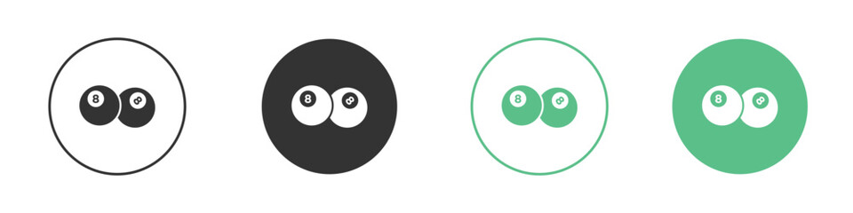 Billiard ball icon for web design, templates, infographics and more