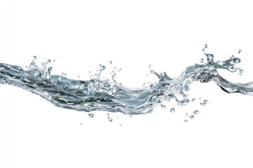 Water splash on white background