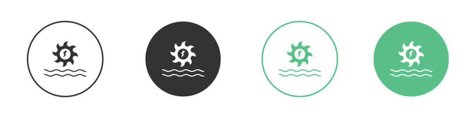 Hydraulic energy icon for web design, templates, infographics and more