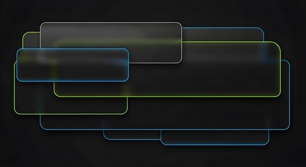 High Contrast Dark Mode Minimalist UI with Vibrant Accents