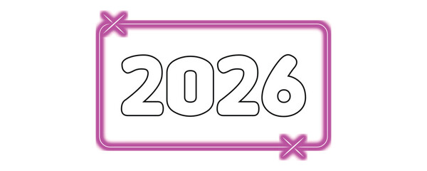 neon  effect frame 2026