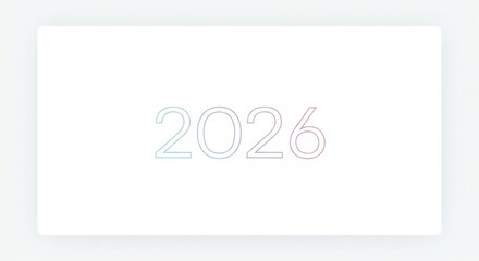 Looking forward to 2026 with vibrant optimism and modern design, planning for the future with a clean, minimalist aesthetic and positive outlook
