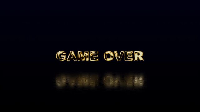 Game over golden dramatic end video game finality