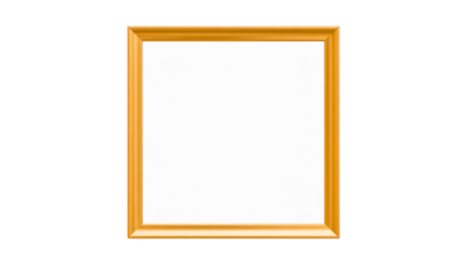 PNG Simple gold picture frame for portrait, isolated on transparent background