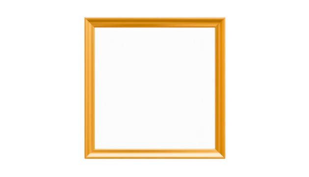 PNG Simple gold picture frame for portrait, isolated on transparent background