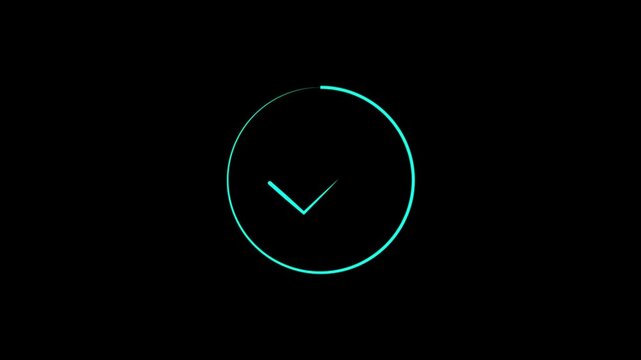 Check Mark Success Icon Reveal on Black Background