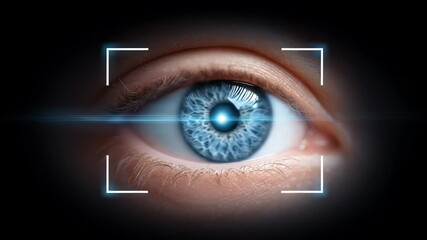 A human eye integrated with holographic scanning lines, representing modern and advanced detection systems. - Powered by Adobe