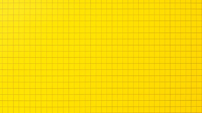 Yellow grid mesh texture isolated. Graph paper and coordinate paper texture.