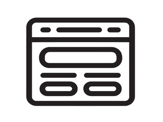 Fototapeta premium Advertising icon 2D vector line art in a clean minimalist design