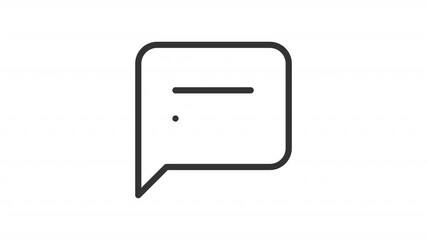 AI chat bot ui icon line animation. Writing message. Online communication. Customer support. Text generating app animated user interface element isolated on white. HD video with alpha channel - Powered by Adobe