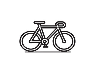 Fototapeta premium Cycling icon 2D vector line art in a clean minimalist style