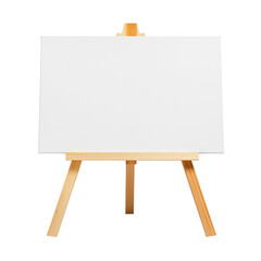 PNG Wooden easel with blank canvas, isolated on transparent background