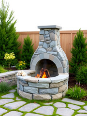 Stone Fire Pit: Outdoor Fire Feature for Backyard & Patio transparent background