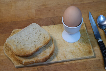soft-boiled egg and toast