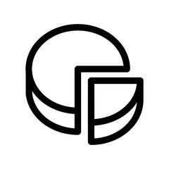 Pie Chart Icon Business Marketing Line Style Symbol Vector