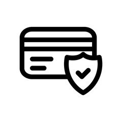 Atm Security Icon Financial Line Style Vector