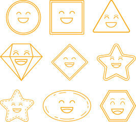 set of vector icons of emojis