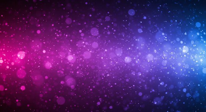 きらめく光の粒子が舞い踊る美しい抽象背景鮮やかなピンクと青のグラデーションが幻想的に輝く. AI Generated
