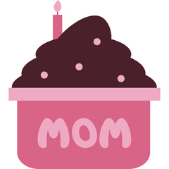 Cupcake Mother's Day Illustration