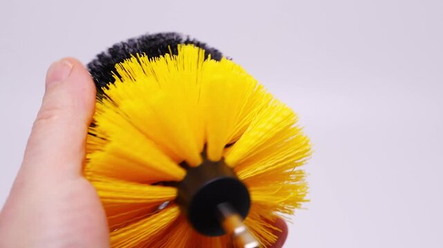 Brush attachment for screwdriver cleaning tasks