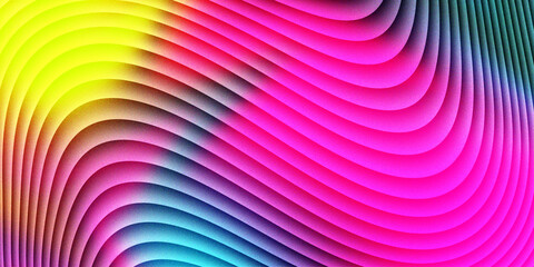 Abstract Yellow Pink Blue Gradient Waves with Textured Surface background