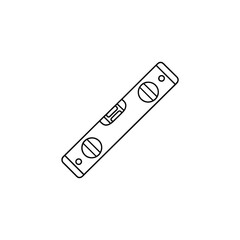 Simple line drawing of a spirit level tool