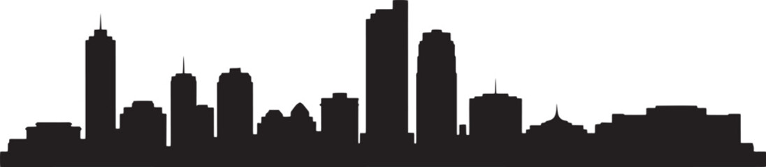 Obraz premium Silhouette vector illustration of the skyline of Kansas city Missouri