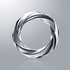 The virtual image of Mobius ring geometric figure, 3d rendering