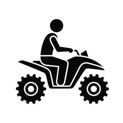 Silhouette of a person riding an all terrain vehicle © tarek