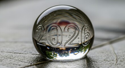 A crystal ball reflects 2026, symbolizing a hopeful glimpse into the future for business, finance, and personal growth in the coming years