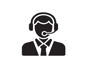 Stunning Customer Service Icon Showing Gorgeous Support and Care Illustration  
