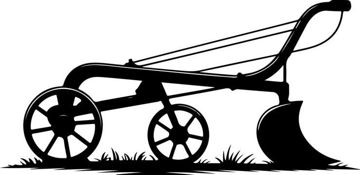 Plow silhouette vector illustration