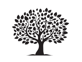 Obraz premium Elegant Family Tree Icon Showing Beautiful Heritage and Roots Concept 
