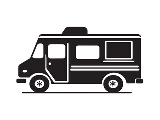 Stunning food truck icon vector illustration with a beautiful solid black design