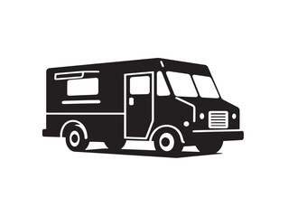 Beautiful food truck icon vector illustration with a simple and elegant style