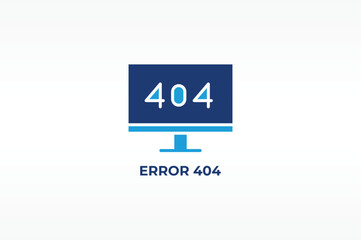 ERROR 404 vector, icon or logo sign isolated symbol illustration