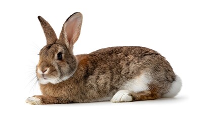 Fototapeta premium a fun photo of full body rabbit on a pure white background