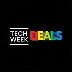 Obraz premium Tech Week Deals Banner, cyber monday, cyber monday shoping,