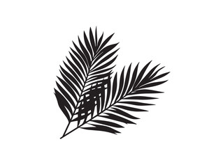 Simple Stunning Palm Leaves Graphic in Minimal Bold Monochrome Style