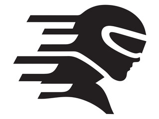Gorgeous Race Themed Icon Graphic with Simple Beautiful Black and White Look