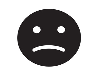 Simple sad icon vector illustration with a beautiful and emotional face design
