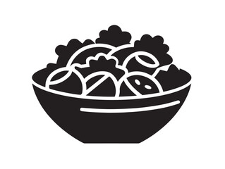 Gorgeous salad icon vector illustration with a beautiful and healthy food design