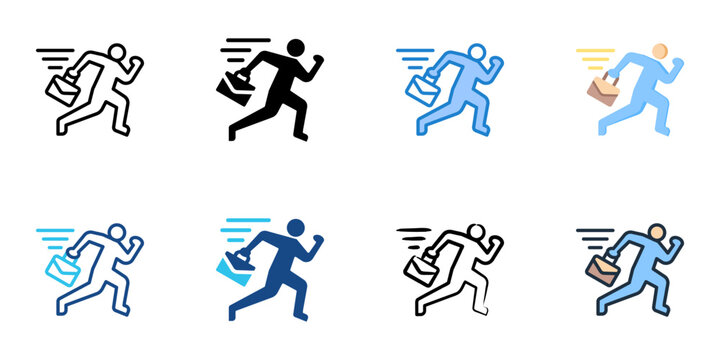 Employee engagement icon set multiple style collection 
