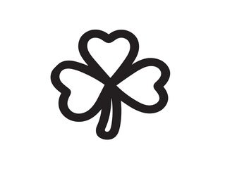 Elegant shamrock icon vector illustration with a simple and iconic natural symbol