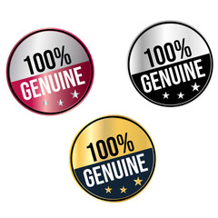 100% Genuine Badge set , 100% Genuine Parts Badge set