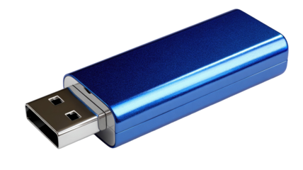 flash drive on white background